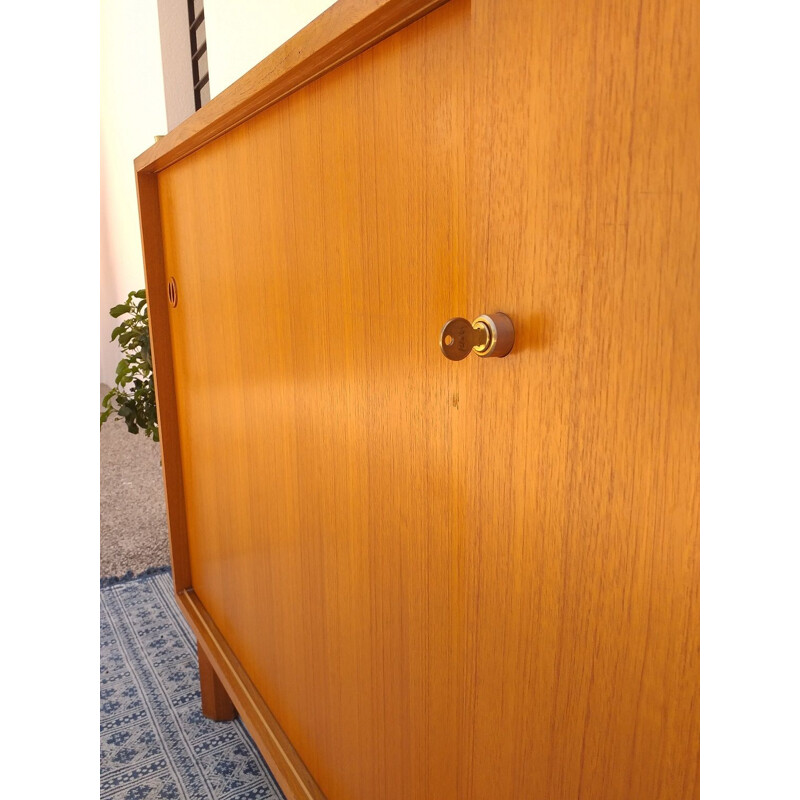 Vintage highboard in teak Scandinavian 1960s 