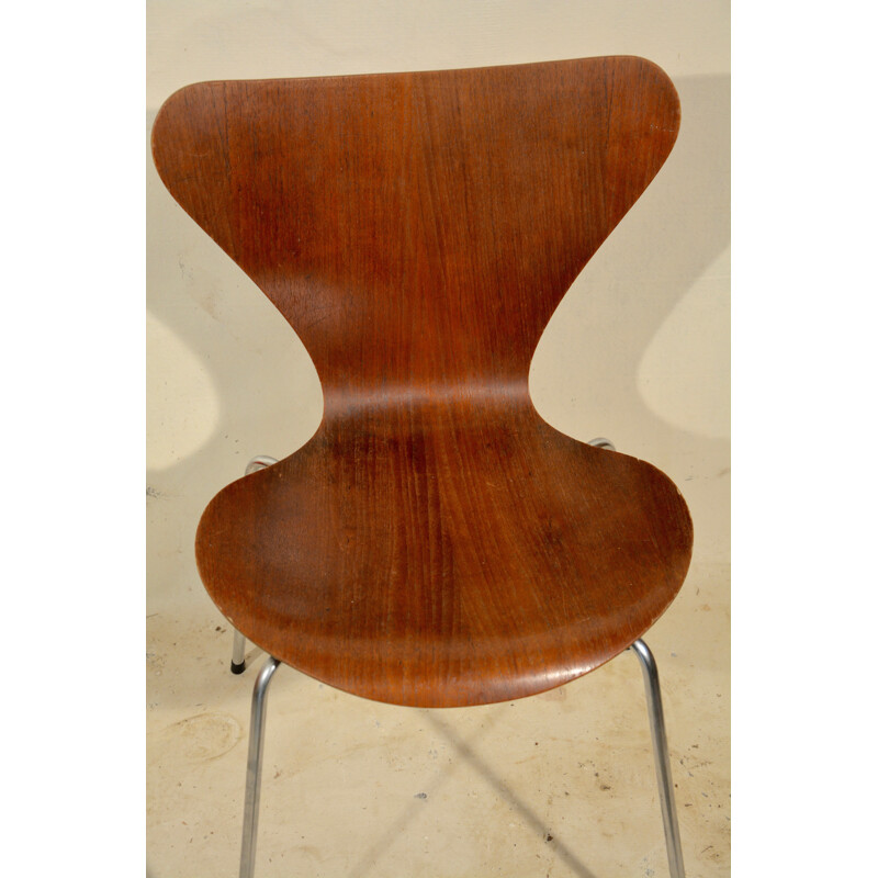 Fritz HANSEN serie 7 chair in teak, Arne JACOBSEN - 1950s