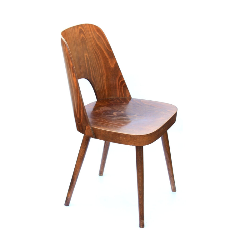 Vintage 515 chair in plywood and oakwood 1960s