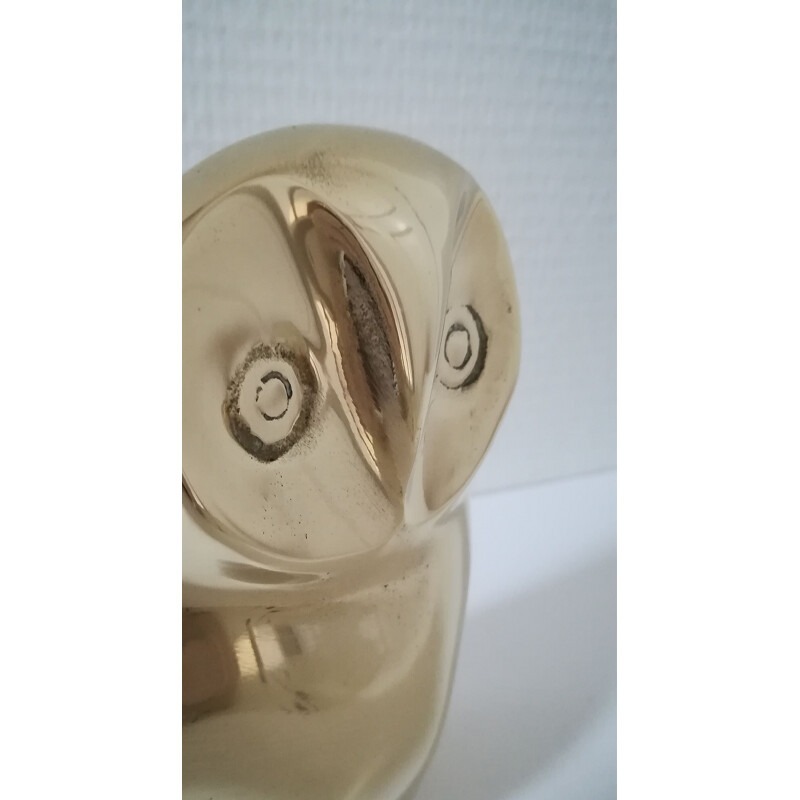 Vintage owl for Caravell Design in brass 1970