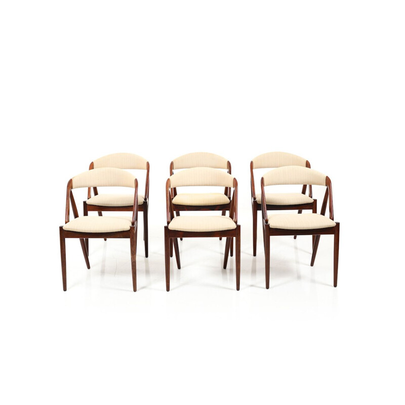 Set of 6 rosewood chairs by Kai Kristiansen, model 31