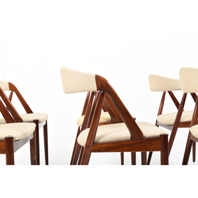 Set of 6 rosewood chairs by Kai Kristiansen, model 31