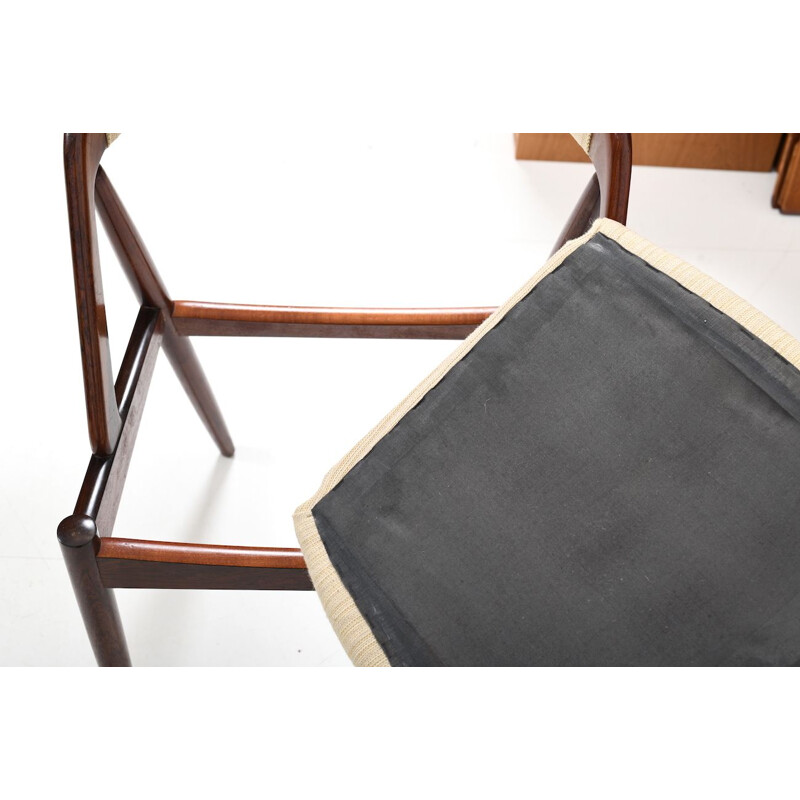 Suite de 6 chaises en palissandre par Kai Kristiansen, modèle 31