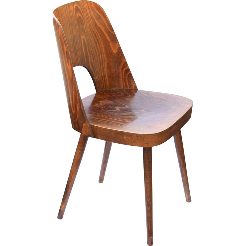 Vintage 515 chair in plywood and oakwood 1960s