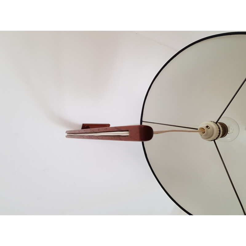 Scandinavian vintage wall lamp in teak