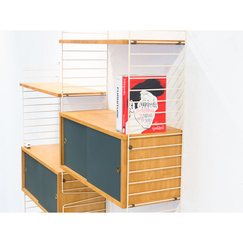 Vintage birch wall unit by Nisse & Kajsa Strinning