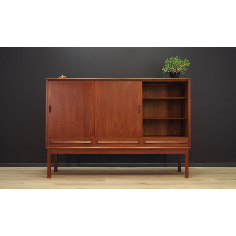 Vintage danish highboard in teakwood 1960s