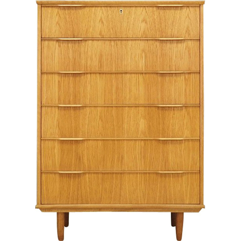 Vintage danish chest of drawers in ahswood 1970s