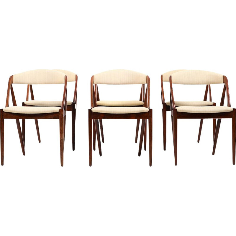 Set of 6 rosewood chairs by Kai Kristiansen, model 31