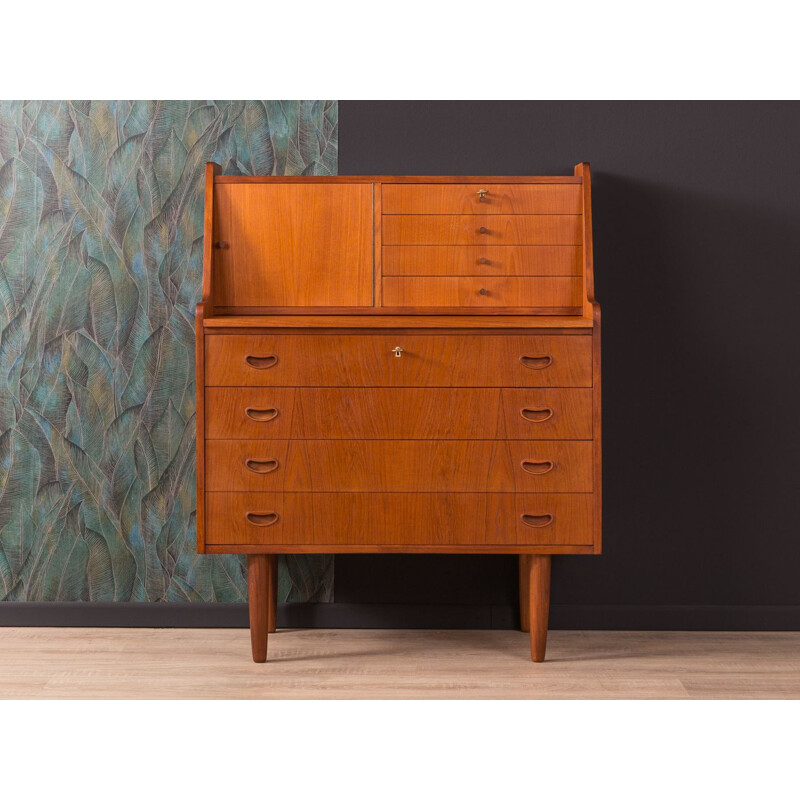 Bureau secrétaire vintage en teck Danemark années 50