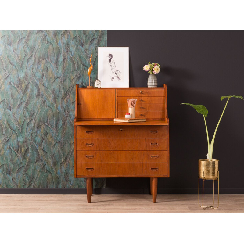 Vintage secretary desk in teak Denmark 1950s