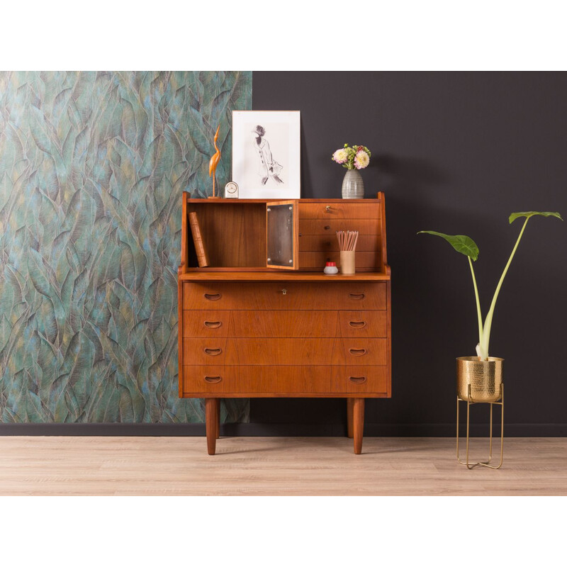 Vintage secretary desk in teak Denmark 1950s