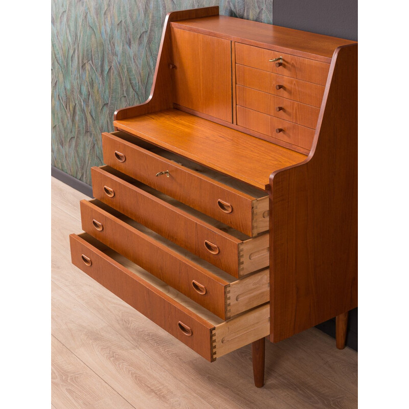 Vintage secretary desk in teak Denmark 1950s