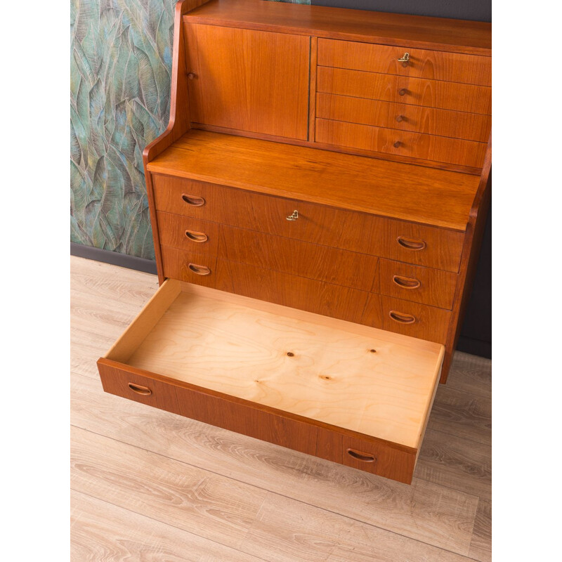 Vintage secretary desk in teak Denmark 1950s