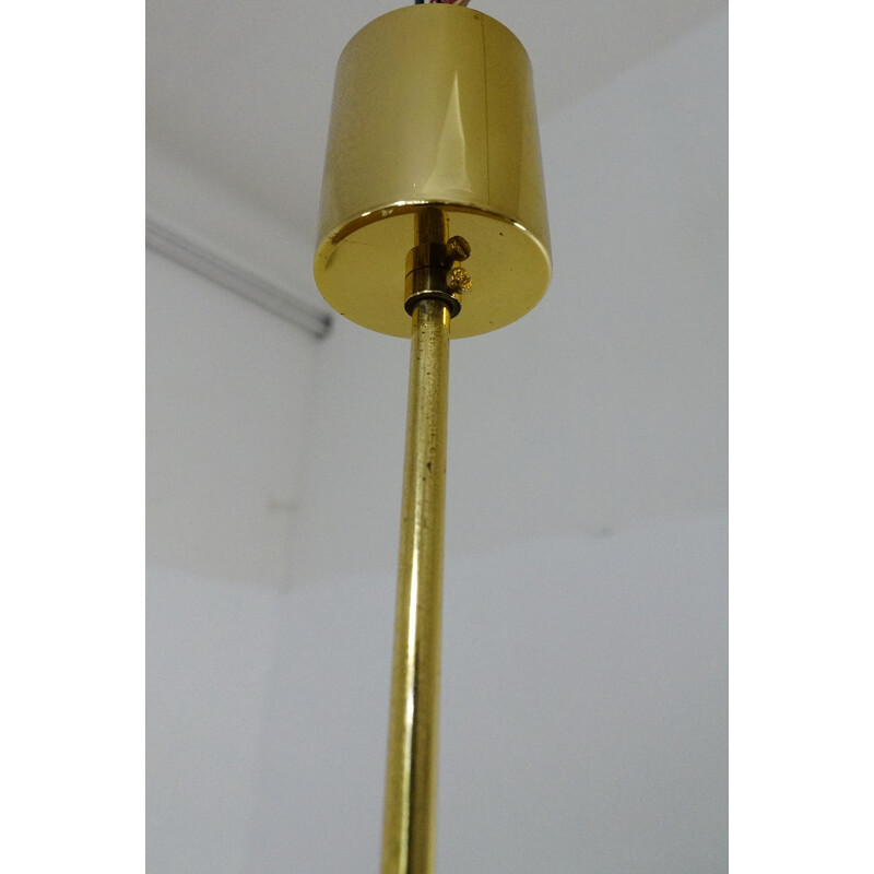 Vintage hanging lamp in metal and brass - 1960s