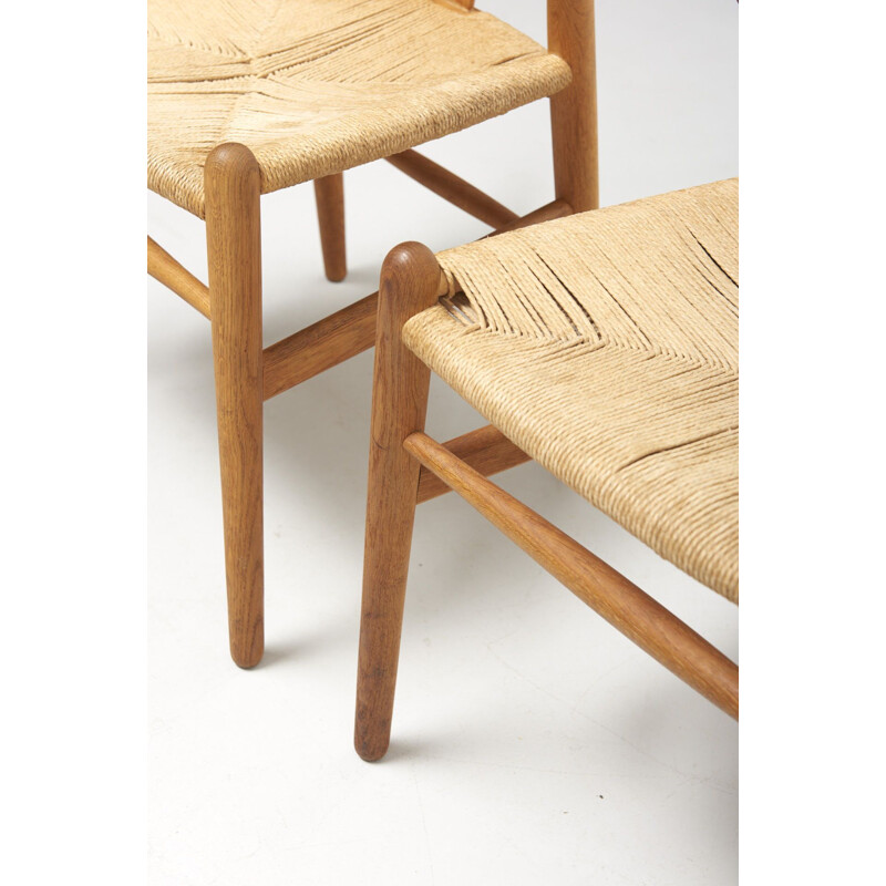 Set of 4 vintage dining chairs Wishbone model CH24 in oak by Hans J Wegner for Carl Hansen 1997