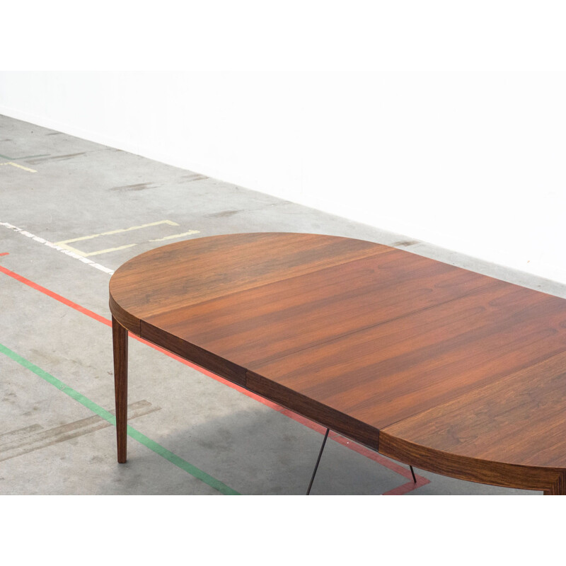 Vintage dining table in rosewood extendable by Severin Hansen Jr. for Haslev Møbelsnedkeri