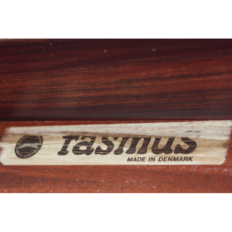 Table vintage ovale pour Rasmus en bois de palissandre des années 1960