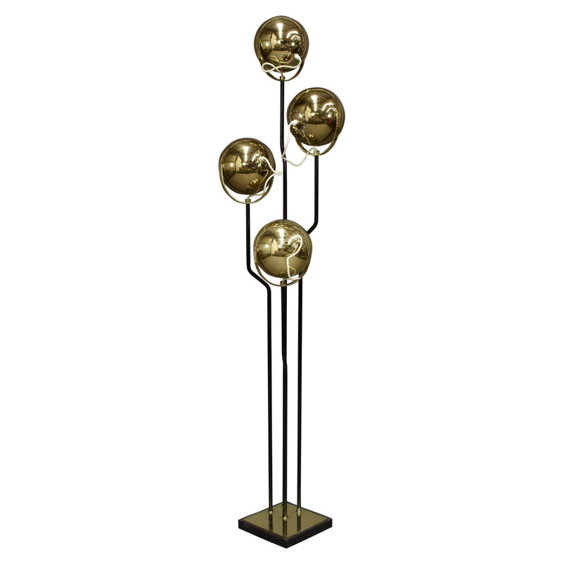 Vintage brass floor lamp by Goffredo Reggiani