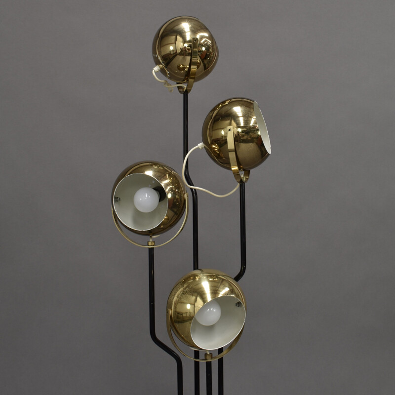 Vintage brass floor lamp by Goffredo Reggiani