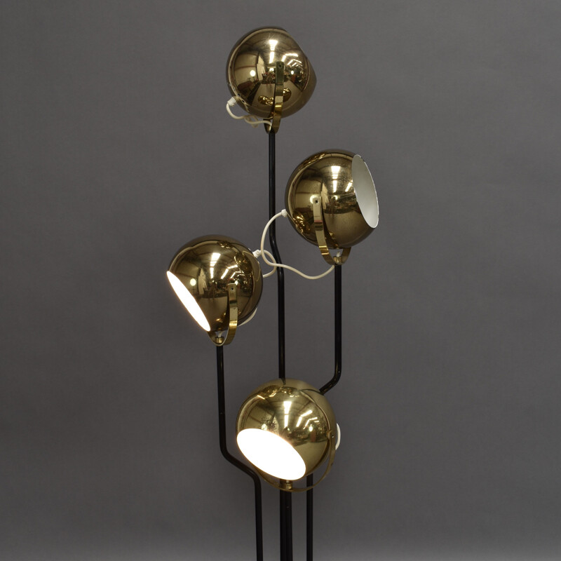 Vintage brass floor lamp by Goffredo Reggiani