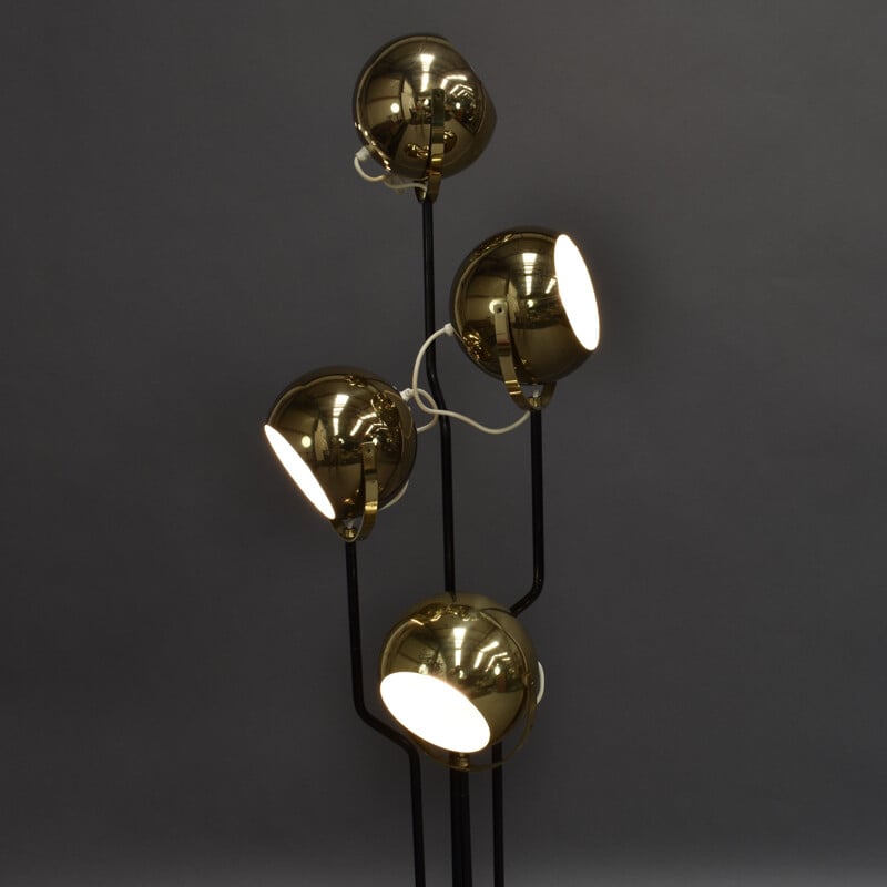 Vintage brass floor lamp by Goffredo Reggiani