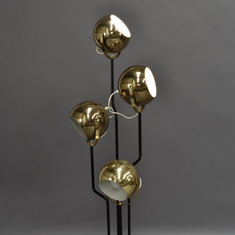 Vintage brass floor lamp by Goffredo Reggiani