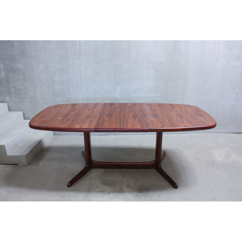 Vintage oval dining table in rosewood from Rasmus