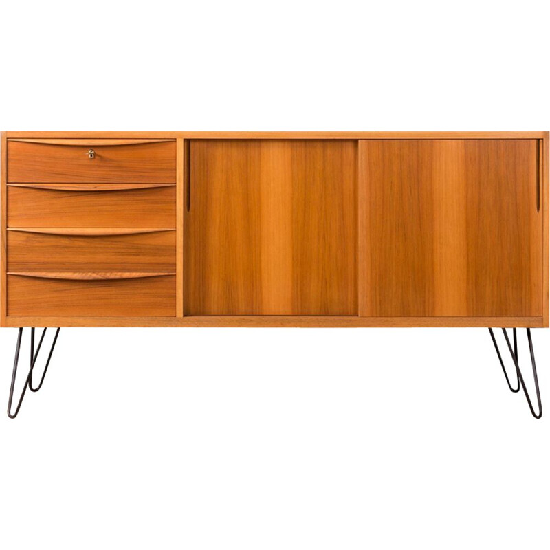 Vintage sideboard walnut Germany 1950s