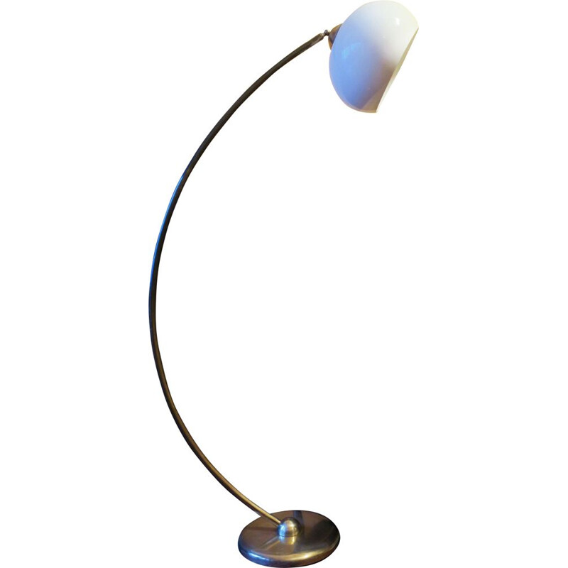 Vintage brass and plexiglass floor lamp by Röhm