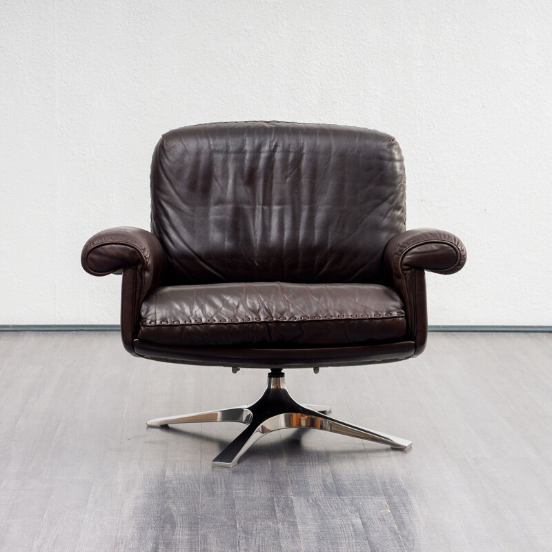 Vintage lounge chair in leather model DS31 by De Sede 1970s