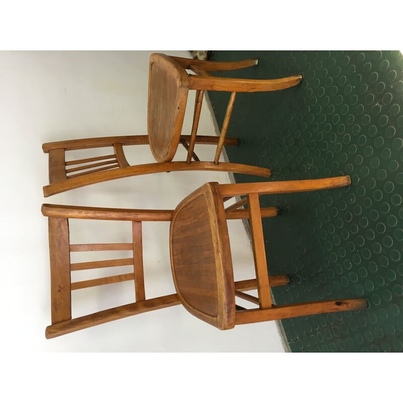 Paire de chaises bistrot vintage par Luterma France 1950s
