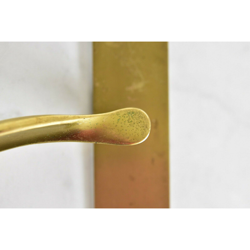 Set of 2 vintage door handles by Arne Jacobsen in brass 1950s