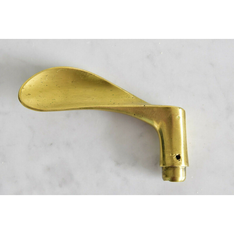 Set of 2 vintage door handles by Arne Jacobsen in brass 1950s