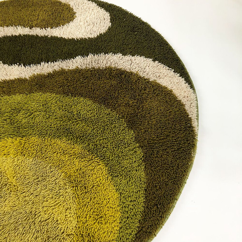 Vintage dutch psychedilic rug for Prinstapijt Desso in wool 1970s