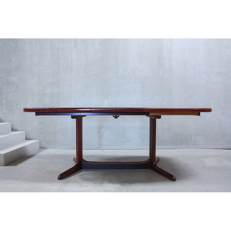 Vintage danish oval dining table in rosewood 1960s