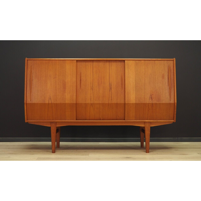 Vintage danish highboard in teakwood 1960s