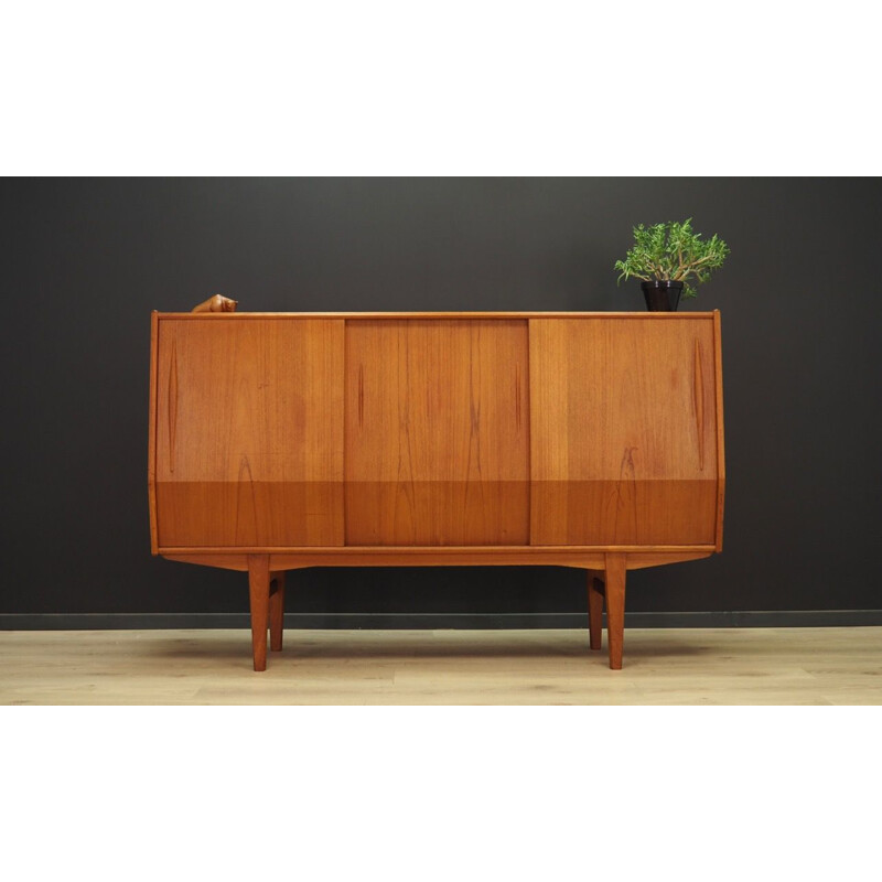 Vintage danish highboard in teakwood 1960s