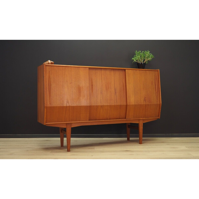 Vintage danish highboard in teakwood 1960s