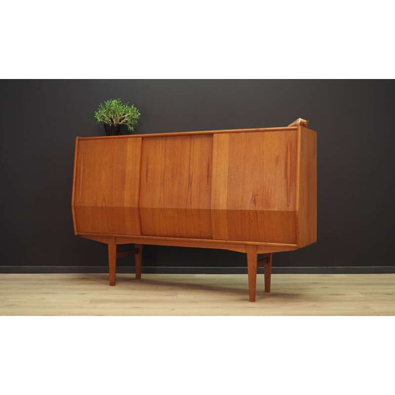 Vintage danish highboard in teakwood 1960s