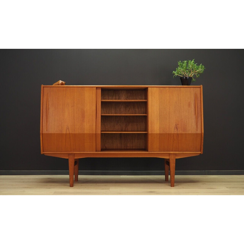 Vintage danish highboard in teakwood 1960s