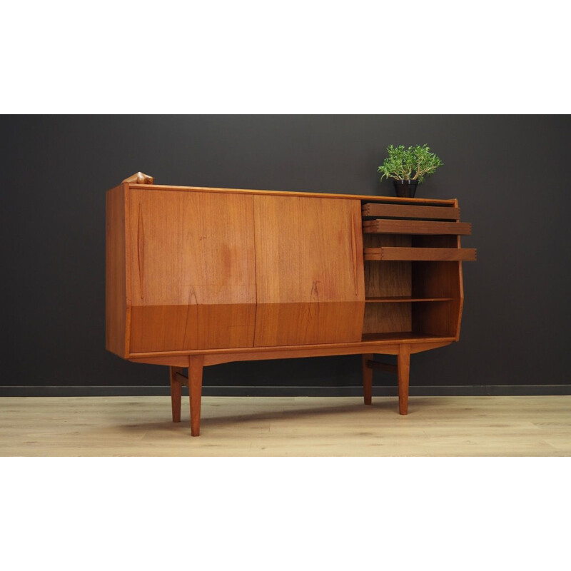 Vintage danish highboard in teakwood 1960s