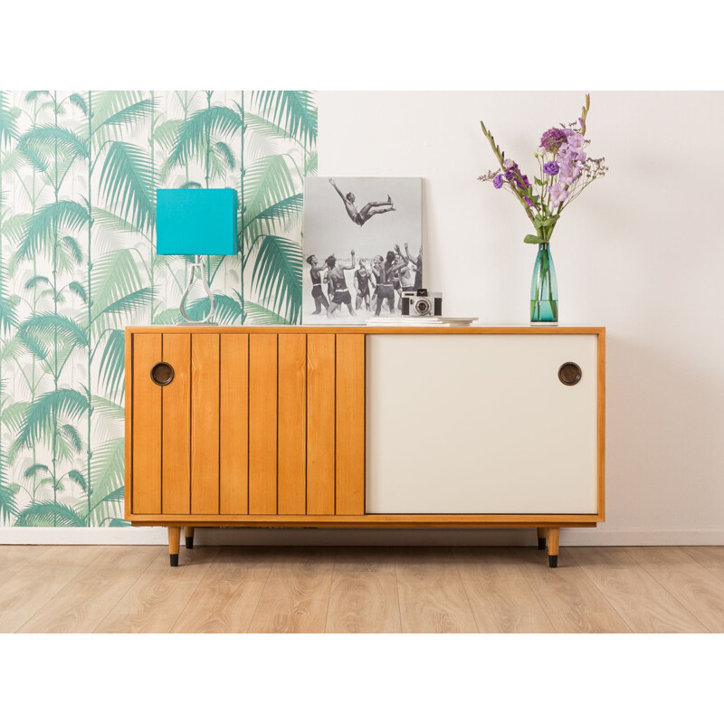 Vintage sideboard for Oldenburger Möbelwerkstätten in ash and white formica 1950s