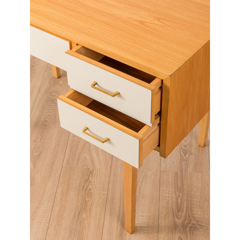 Vintage german desk in white formica and ashwood 1950s