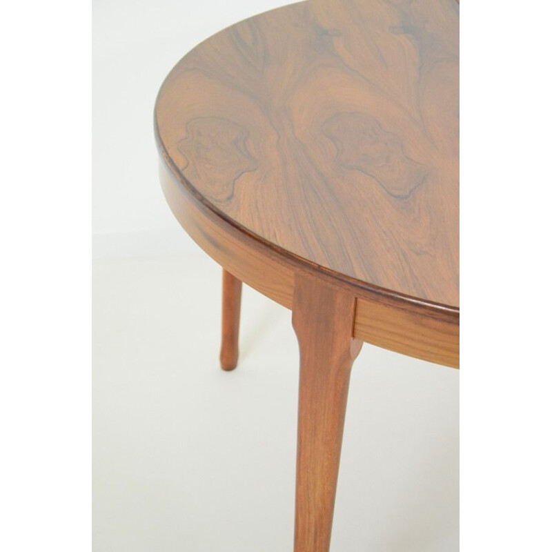 Vintage round table Scandinavian design rosewood