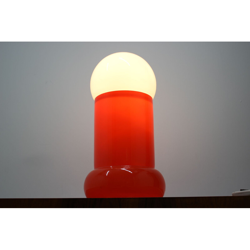 Vintage oranje tafellamp 1970