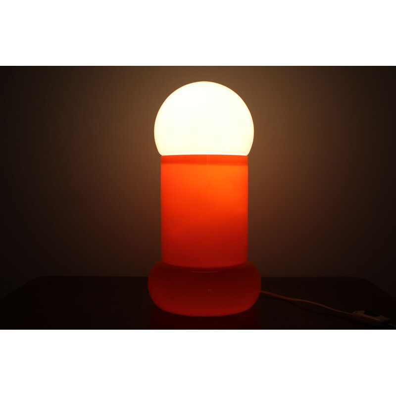 Vintage orange Table Lamp 1970s