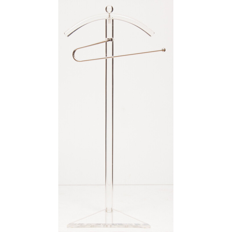 Vintage perspex and chrome coat rack from Metz Department Store, 1970