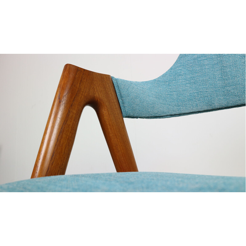 Set of 4 vintage Teak Compass Chairs by Kai Kristiansen for SVA Møbler