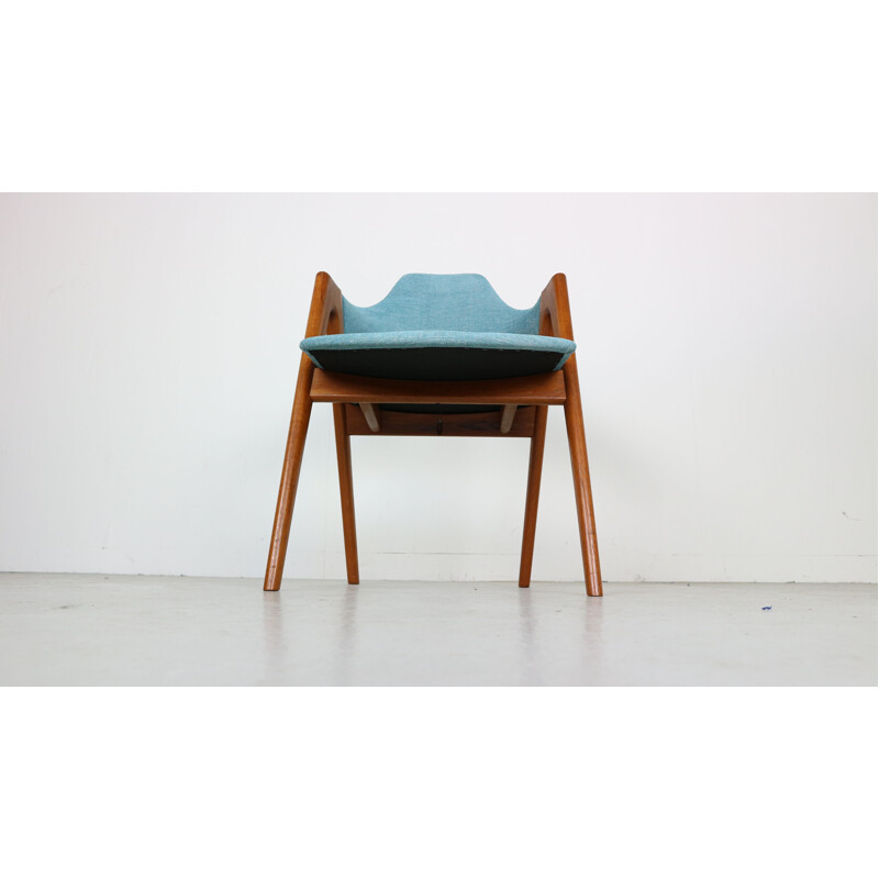 Set of 4 vintage Teak Compass Chairs by Kai Kristiansen for SVA Møbler